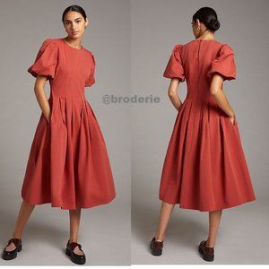 Anthropologie Corset-Seamed Midi Dress new